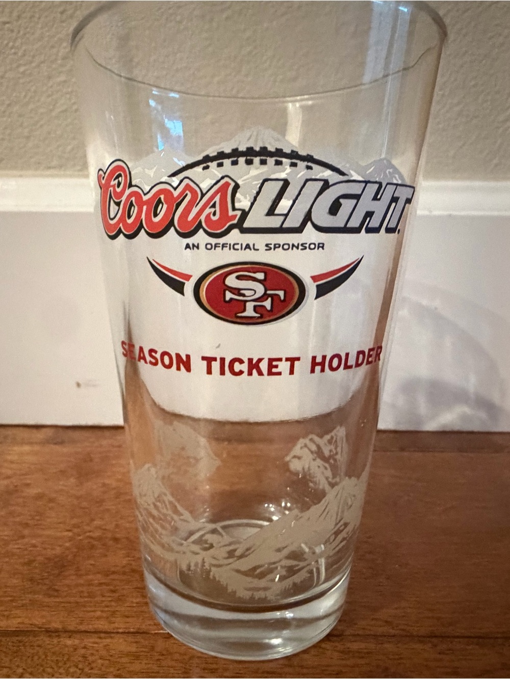Coors Light x San Francisco 49ers Season Ticket Holder Pint Glass - Red Accent